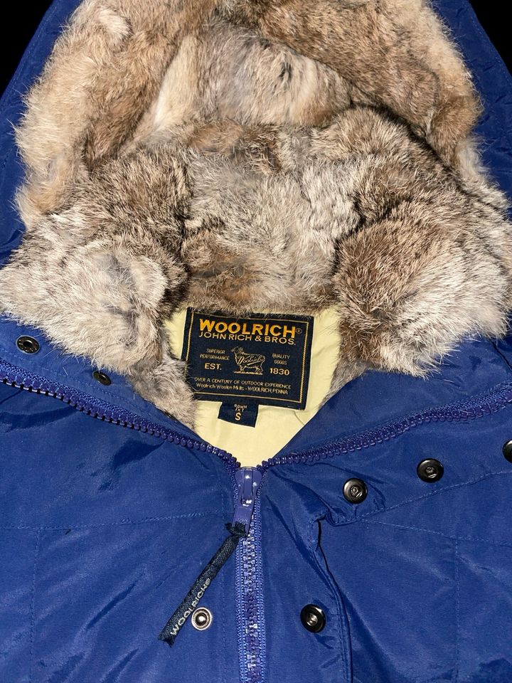 SALE% WOOLRICH Damen Daunen Winter Jacke Blau COYOTE Fell   Gr.S in Hannover