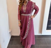 Bollywood Kleid lila sari Style neue Mode indisches Kleid Rheinland-Pfalz - Saffig Vorschau