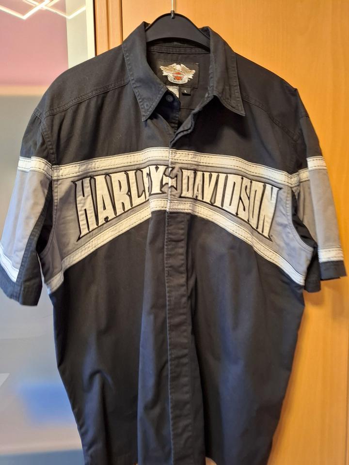 Harley Davidson Herren Hemd Werkstatt Kurzarm Gr. L wie neu in Schwanstetten