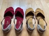 Sandalen in rot und senffarben Größe 39 Dresden - Pieschen Vorschau