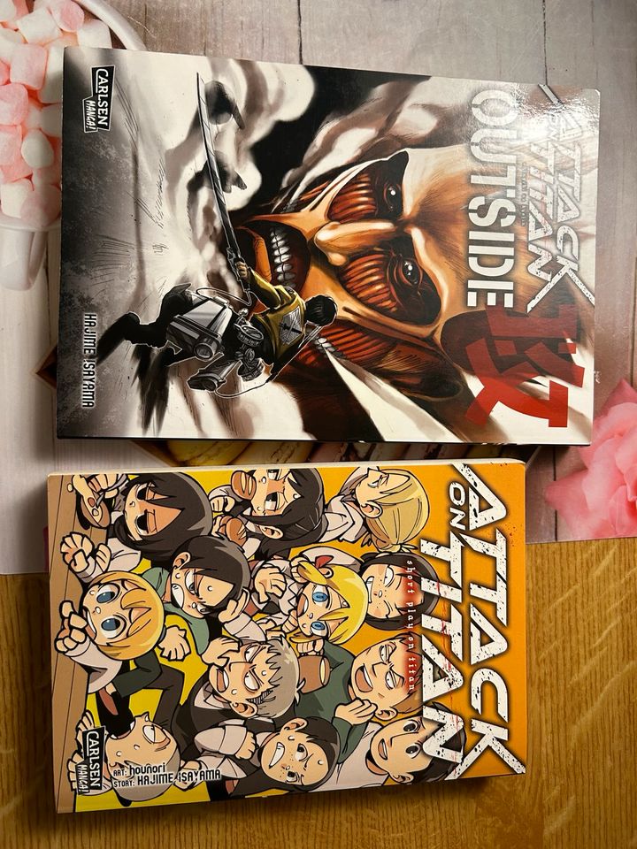 Attack On Titan Manga 1-3 + „Short Play On Titan“ & „Outside“ in Fünfseen