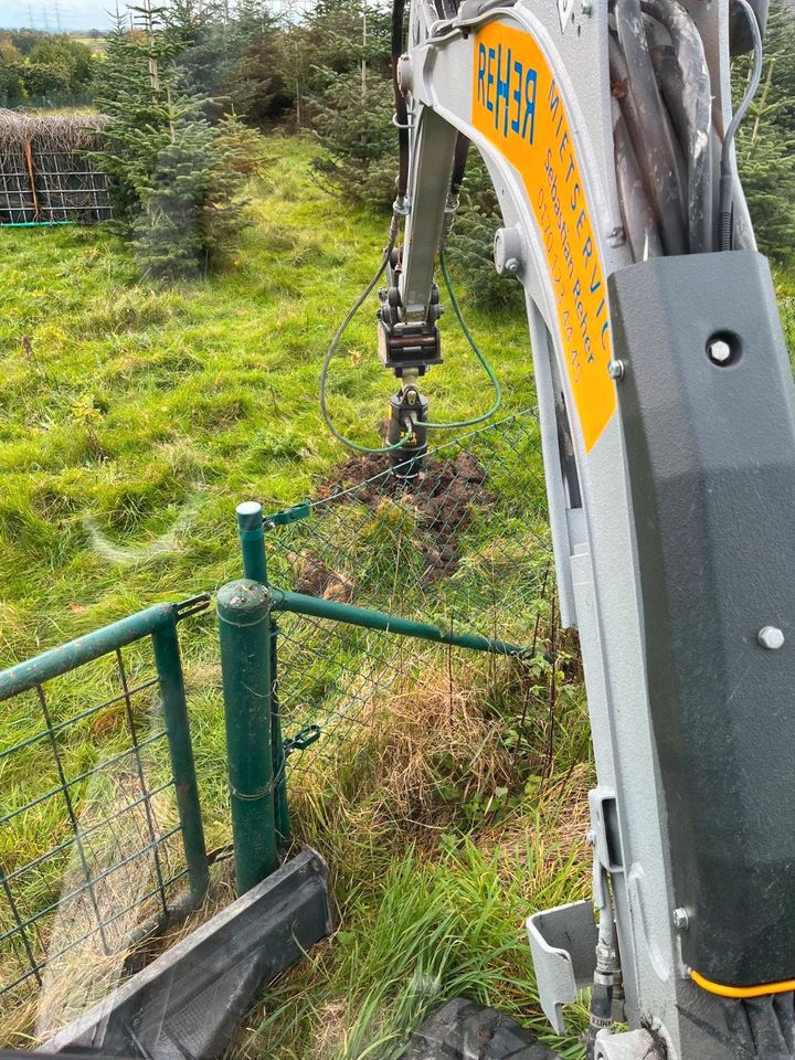 Erdbohrer Erdbohrgerät 30cm Zaun Minibagger mieten leihen in Hamm