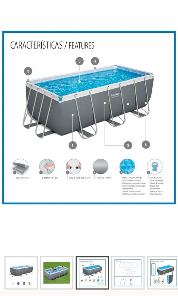 Bestway Power Steel Frame Pool Set 412x201x122cm in Salzkotten