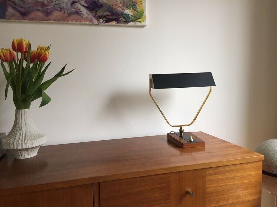 50er 60er Kaiser Art Deco Tischlampe Lampe zu Teak Sideboard in Bremen