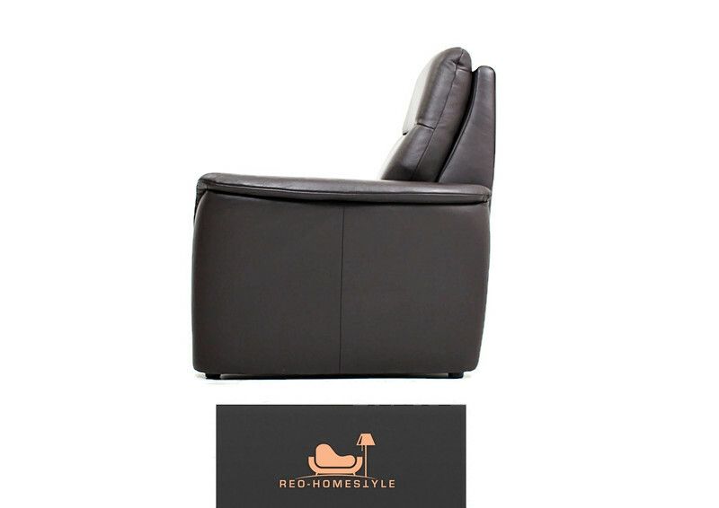 FM Munzer Designer Sessel Braun Leder Couch Dreisitzer Chair in Lage