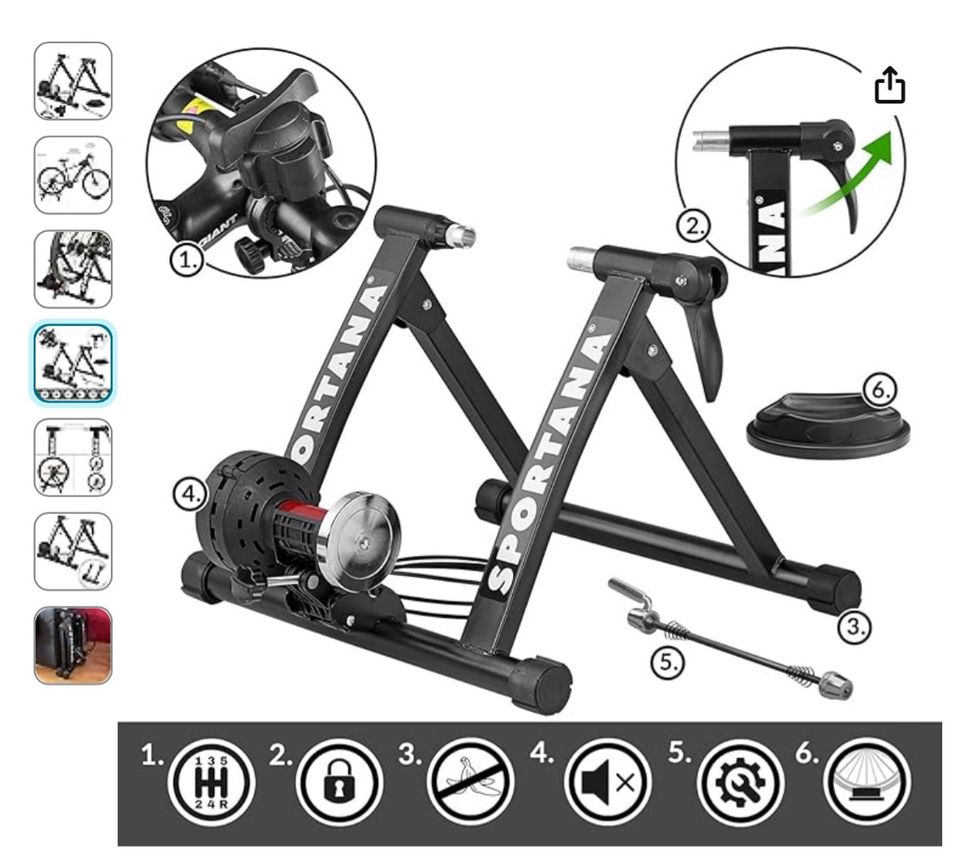 SPORTANA, Biketrainer, Heimtrainer, Fahrradtrainer,Klappbar,NEU in Boksee