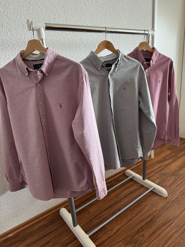 3x Polo Ralph Lauren Oxford/Pima Cotton Hemden Herren Gr L Slim in Göttingen
