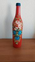 Flasche handbemalt Bauernmalerei rot m Blumen 3L Asbachflasche Bayern - Hofkirchen Vorschau