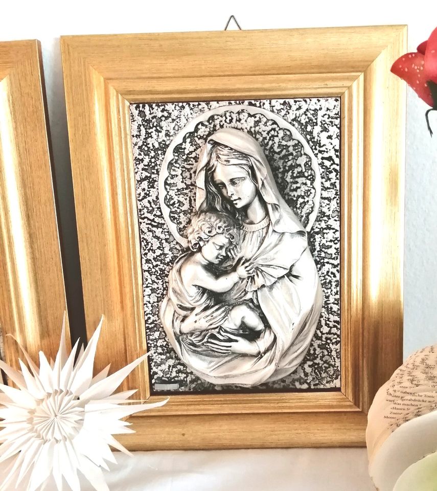 3D Wandbild/Heiligen Madonna ODER PADRE PIO 925 Silberplatte in St. Georgen