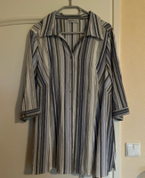 Ulla Popken Bluse weiss blau in Größe 48/50 -Bubblebluse- Schleswig-Holstein - Seth Holstein Vorschau