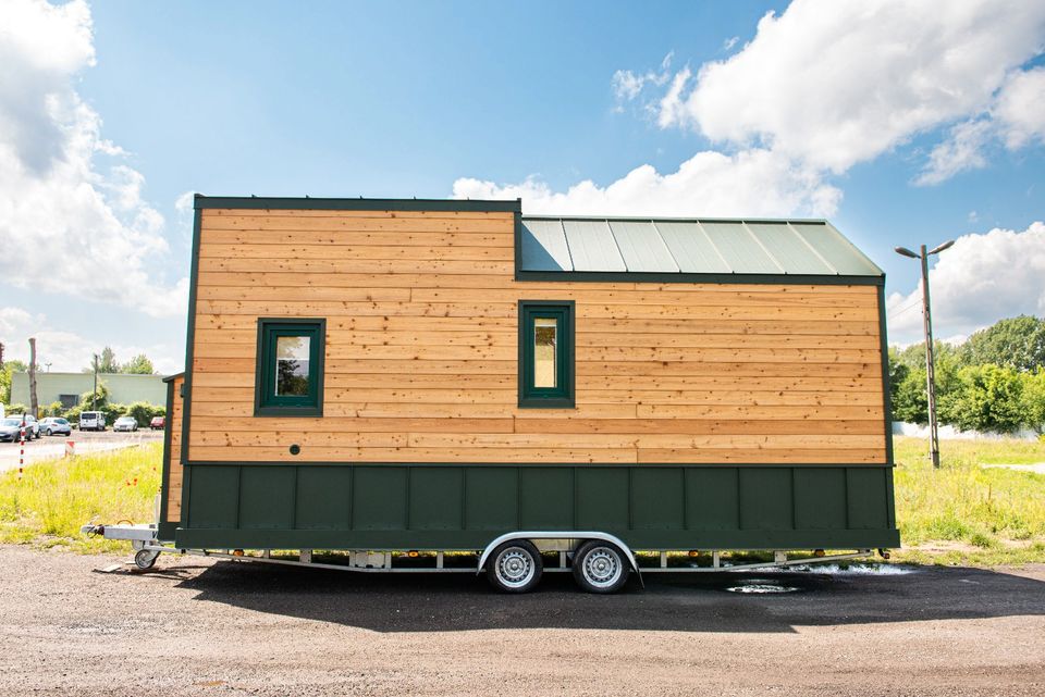 Tiny House Klara | 6.60m | WINTERFEST | Schlüsselfertig | HOLZOFEN u. Fußbodenheizung! | Mobilheim | Mobilhaus | Gartenhaus in Jacobsdorf 