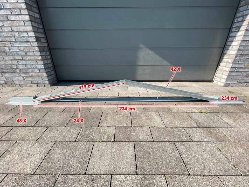 PV Unterkonstruktion XL OST WEST NEUWERTIG 24 Dreiecke in Paderborn