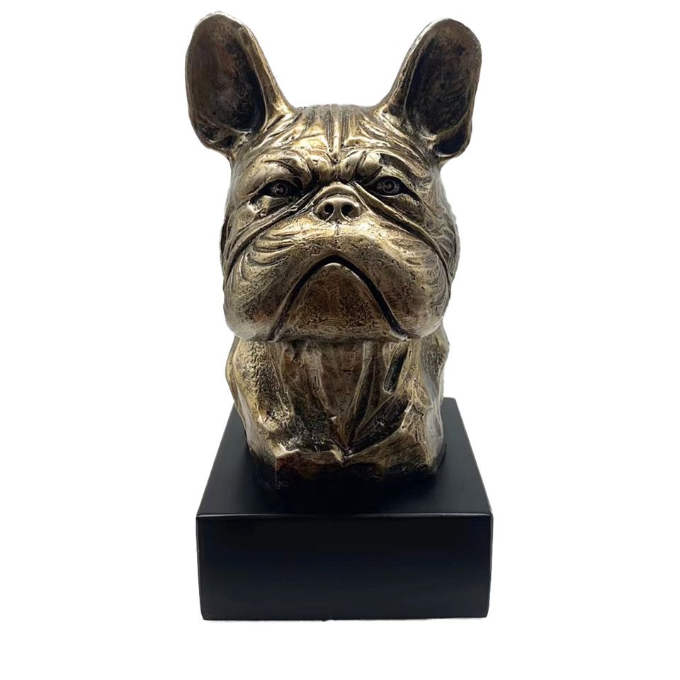 Hund Statue 13 Französische Bulldogge Bronze Harz Skulptur Figur in Karben