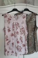 ✨️ Adler* 2 x Shirt/ Hängerchen * grün/ rosa Blumen * 48/ 50/ 52 Sachsen - Görlitz Vorschau