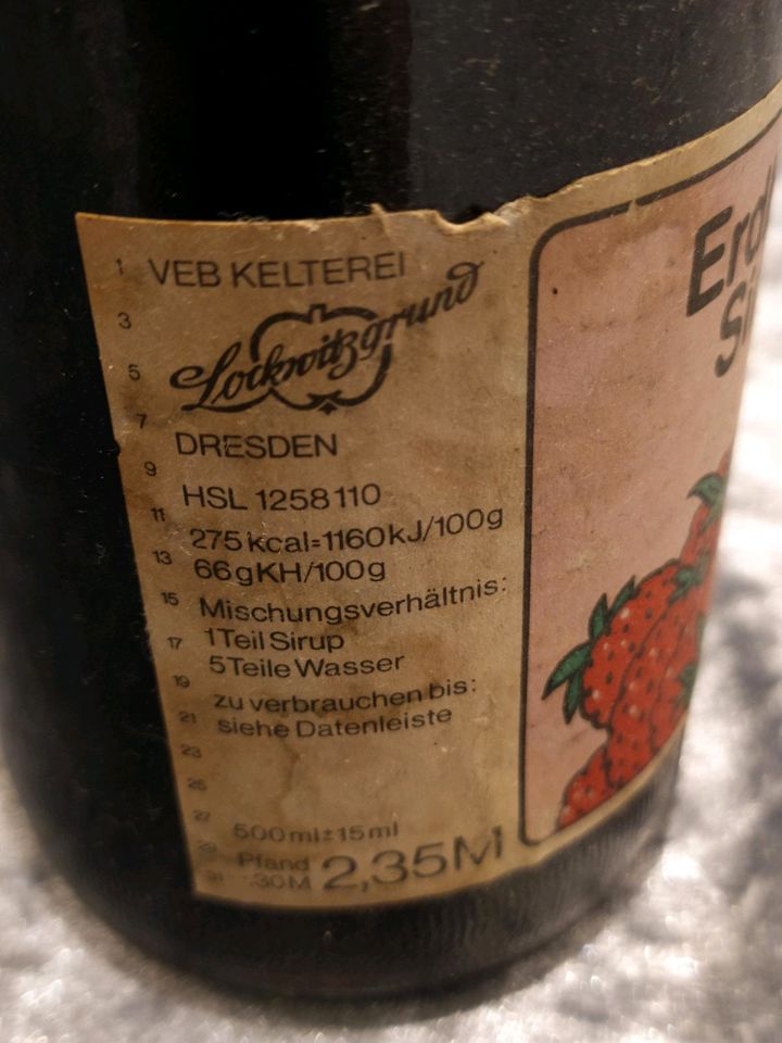 Original DDR Erdbeer Sauerkirsch und Brombeer Sirup in Schöneiche bei Berlin