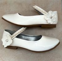 Konfirmationsschuhe Kommunion Ballerina Schuhe neu weiß Gr.38 Nordrhein-Westfalen - Erwitte Vorschau