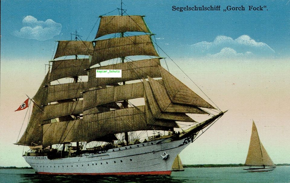 Ansichtskarte AK "Gorch Fock" 1933 in Kiel