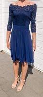 Kleid marineblau XS 32 mit Spitze Cocktailkleid Bayern - Karlshuld Vorschau