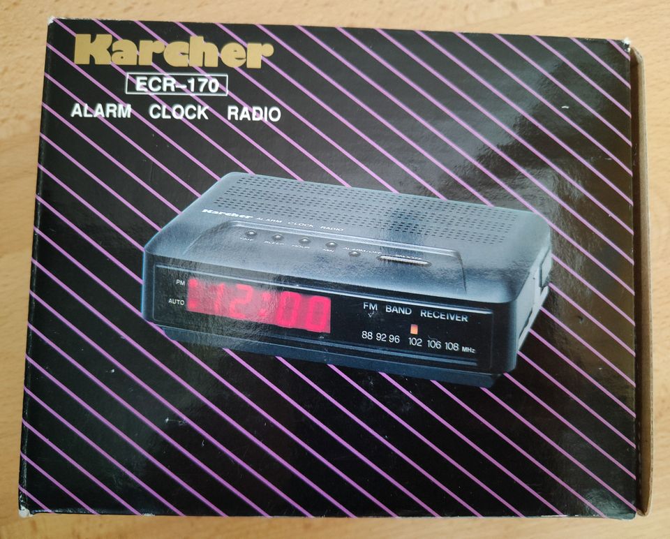 Karcher Uhrenradio ECR-170 Digitaluhr Radiowecker vintage 90´er in Riezlern