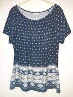 Shirt, Kurzarm, blau-gemustert Nordrhein-Westfalen - Bocholt Vorschau