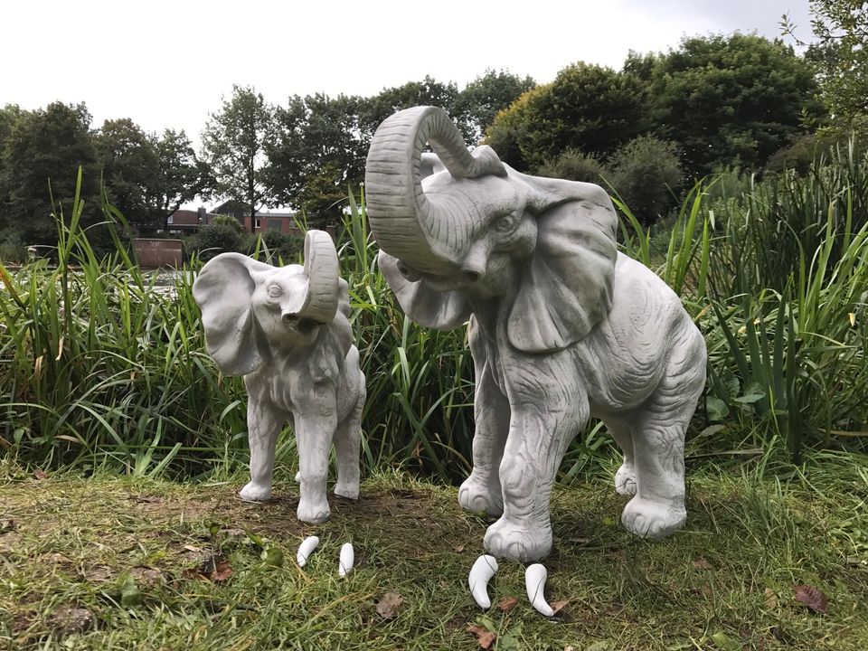 ‼️XL 120kg Elefant Elephant Elefantengruppe Elefanten Steinguss‼️ in Magdeburg