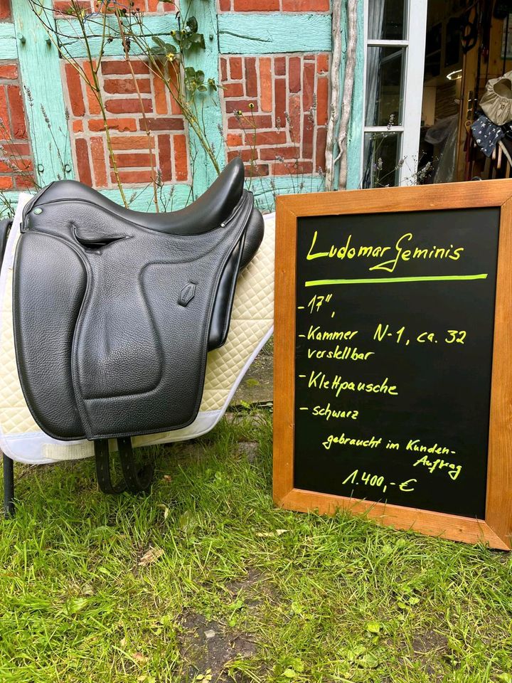 Ludomar Geminis 17", Dressursattel, barock, Klettpausche in Lübberstedt