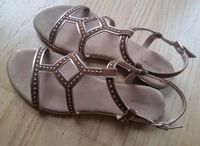 Neue Sandalen Gr. 42 braun silber gold Riemchen Brautschuhe Bayern - Gauting Vorschau