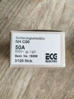 ECG Sicherungseinsatz NH C00 50A  3 Stück Baden-Württemberg - Schopfloch Vorschau