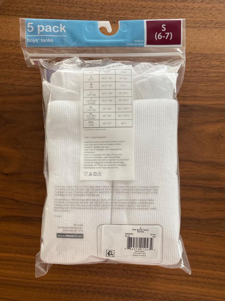 Kinder Unterwäsche, Multipack 5-er Unterhemd,Tank Top weiß,NEU in Offenbach
