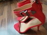 Sandaletten Highheels rot Größe 37 Zara Bayern - Augsburg Vorschau