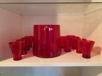 Bowle Wiesenthalhütte Glas rot Vase Granat Vintage midcentury Nordrhein-Westfalen - Lotte Vorschau