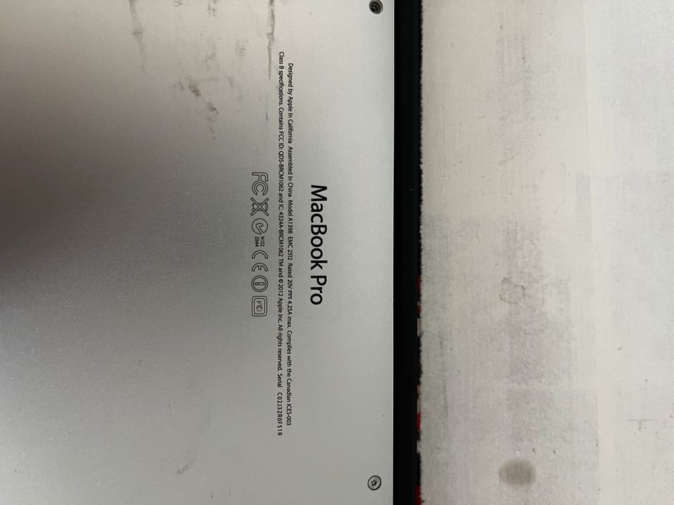 Apple MacBook Pro Mitte 2012 15,4 Zoll in Wattenbek