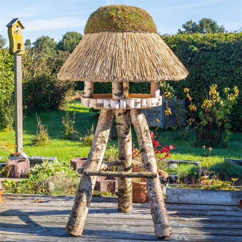 Vogelhaus "Sylt XXL", Reetdach mit Ständer, 100 x 180cm Deko Garten in Viöl