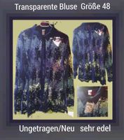 Ungetragene neue Bluse transparent blau Größe 48 Niedersachsen - Wildeshausen Vorschau