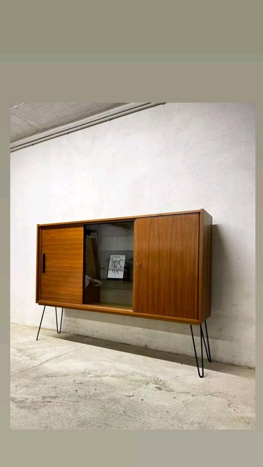 Retro Highboard/Sideboard/vintage/danish/mid/teak/omnia/minibar in Uettingen