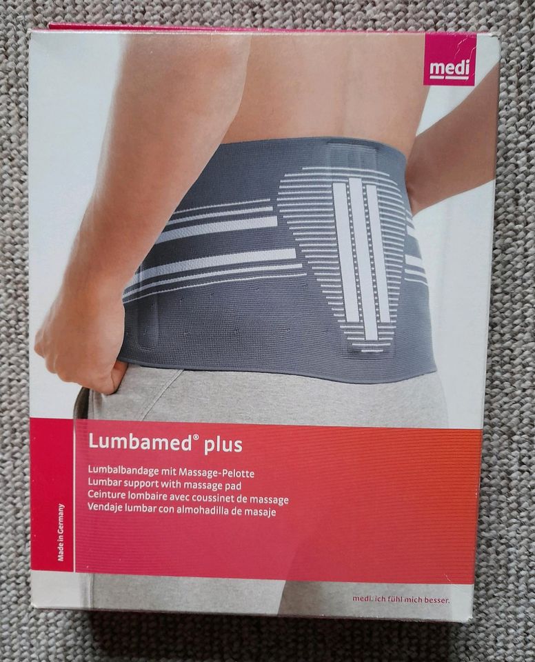 Lumbalbandage mit Massage-Pelotte in Heringen / Helme