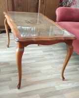 Chippendale Tisch Couchtisch 110 x 63 Wiener Geflecht Glasplatte Schleswig-Holstein - Hohenwestedt Vorschau