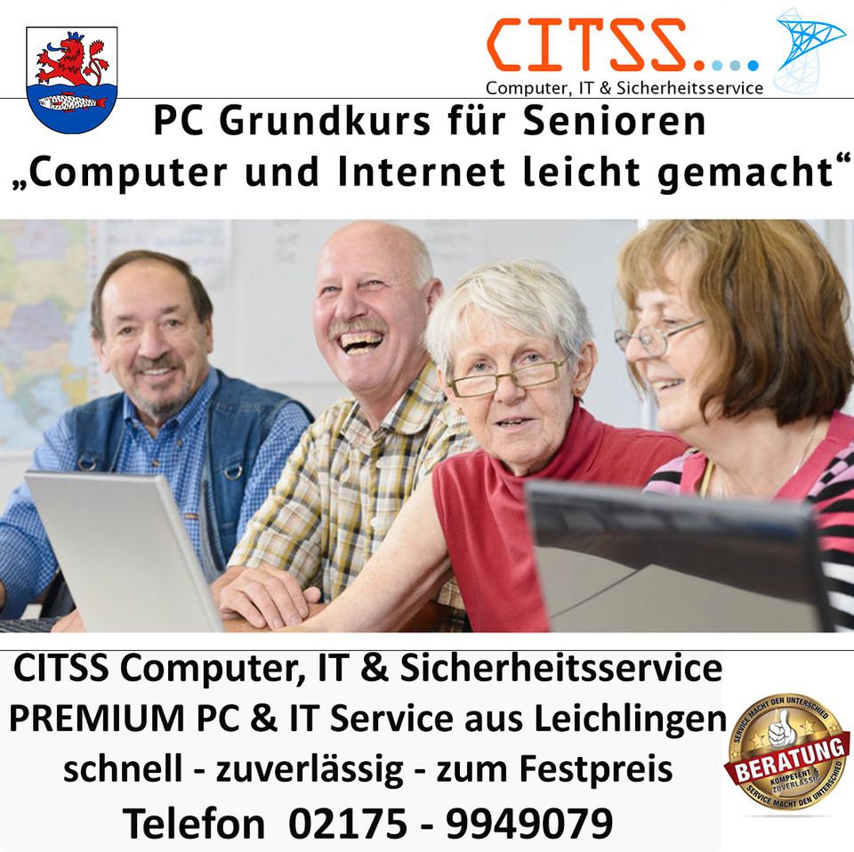 Computerkurs für Senioren  "Computer und Internet leicht gemacht" in Leichlingen