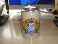 Löwenbräu Stein-Bier-Krug mit Zinndeckel Bayern - Julbach Vorschau