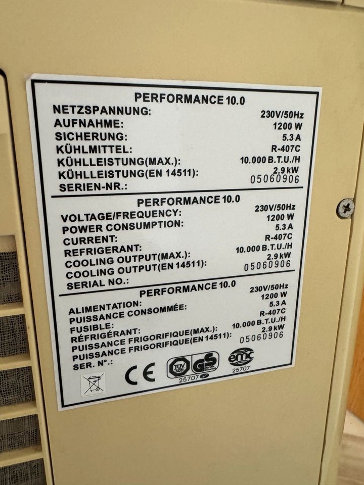 Mobiles Klimagerät Klimaanlage in Pössneck