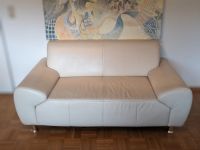 Sofa Sessel 2-Sitz Echtleder creme weiß Couch TOP Bayern - Waldbüttelbrunn Vorschau