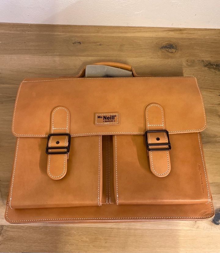 Mc Neill Ledertasche Vintage Schulranzen handmade in Saarlouis