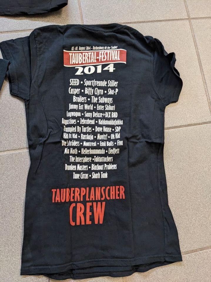 4 Taubertal Festival T-Shirts Damen xs s Tauberplanscher-Crew in Weidenbach