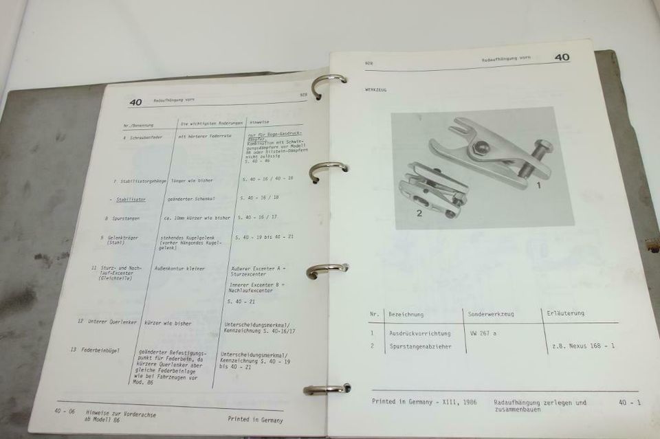 Porsche Reparaturleitfaden 928 Service Band III Fahrwerk, Heizung in Winnenden