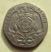 1983 seltene Münze Twenty Pence Elizabeth II UK Nordrhein-Westfalen - Neukirchen-Vluyn Vorschau