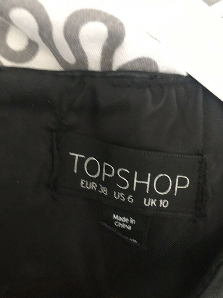 Lederkleid schwarz Kleid Topshop Gr 38 Kunstleder kurz in Herne