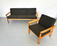 Eiche Garnitur Couch Sessel Mid Century 60er 70er Danish Mitte - Wedding Vorschau