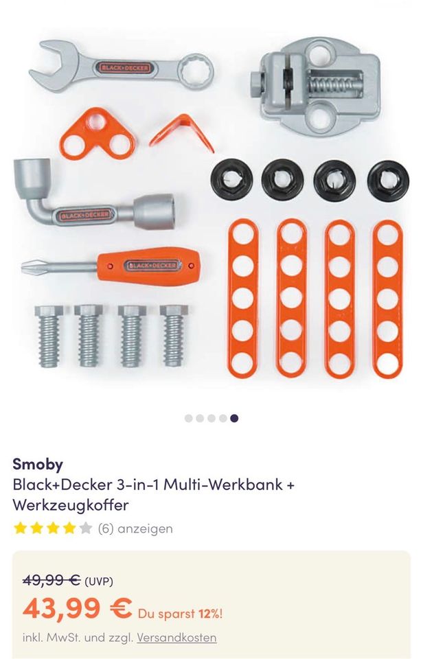 Black+Decker 3-in-1 Multi-Werkbank + Werkzeugkoffer Kinder in Kiel