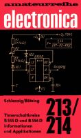 amateurreihe electronica 213_214_TimerschaltkreisseB555DundB556D Mecklenburg-Vorpommern - Schönwalde (Vorpommern) Vorschau