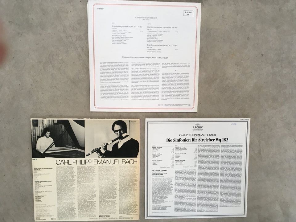 3x Schallplatte LP J. S. Bach Brandenburgische Konzerte Carl Phil in Osloß